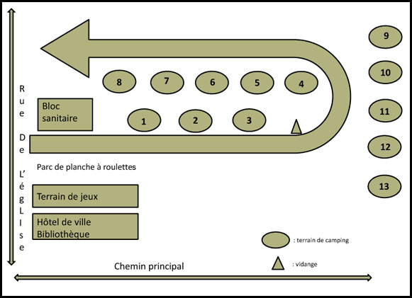 Plan du terrain de camping